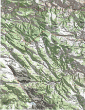 Evergreen Colorado Hillshaded Topo Map